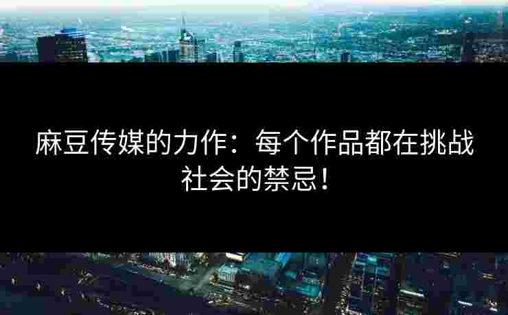 麻豆传媒的力作：每个作品都在挑战社会的禁忌！