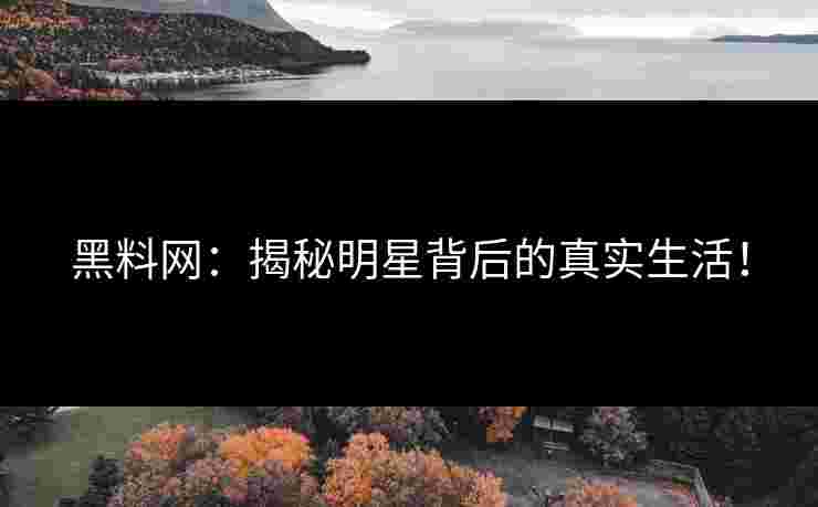 黑料网：揭秘明星背后的真实生活！